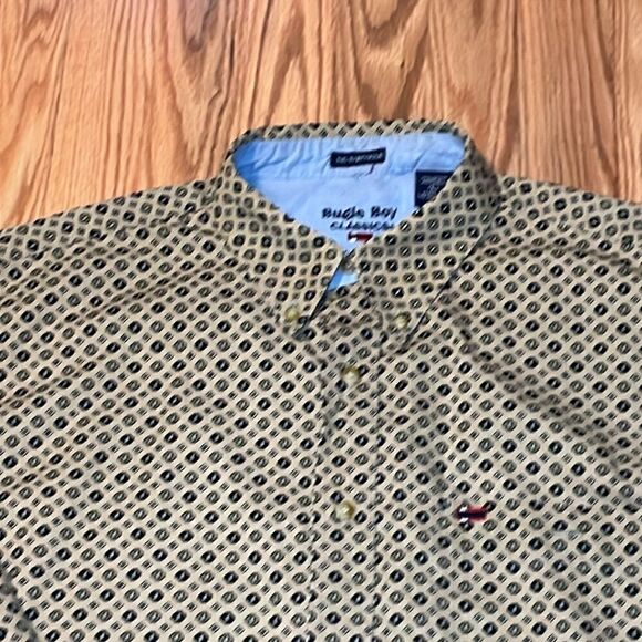 Vintage 1990s BUGLE BOY Button Down Shirt, Khaki, Preppy, Large - Picture 4 of 8